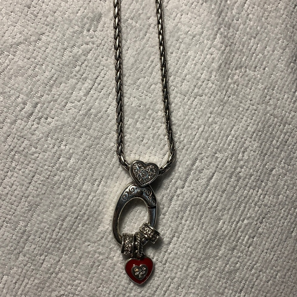 Brighton Charm Necklace With Heart Charm & 2 Spacers